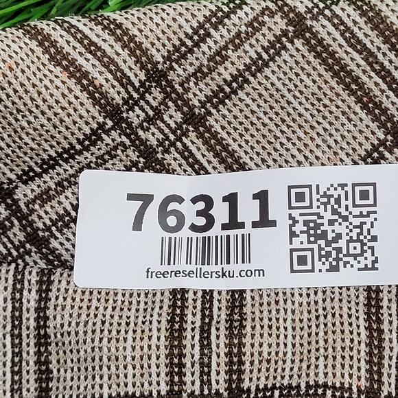 Vintage 70s MOD Blazer Plaid Jacket Womens M/L 21x28 Brown - Picture 7 of 10